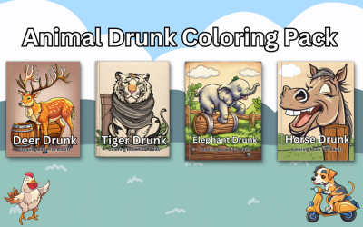 Animal Drunk Coloring (printafun.com/animal-drunk) -Review and Bonus