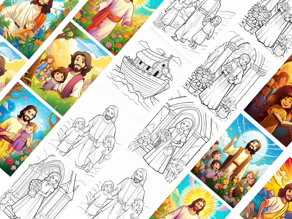 Bible Christian Coloring Pages w/ PLR -Review and Bonus