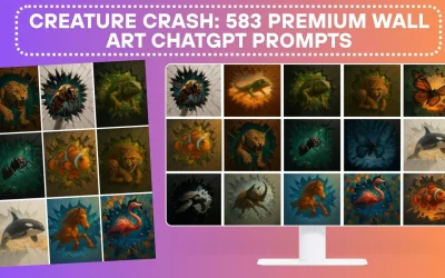 Creature Crash: 583 Premium Wall Art Prompts -Review and Bonus worth $1000+