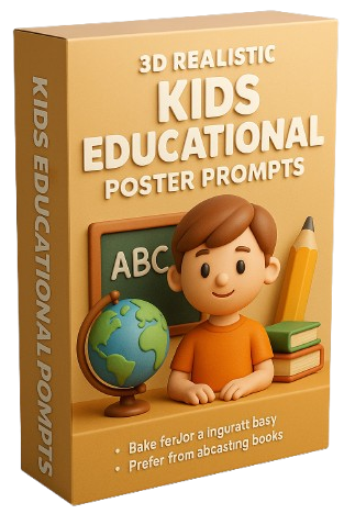 3D Realistic Kids Educational Poster Prompts – Review and Bonus Worth $1000+