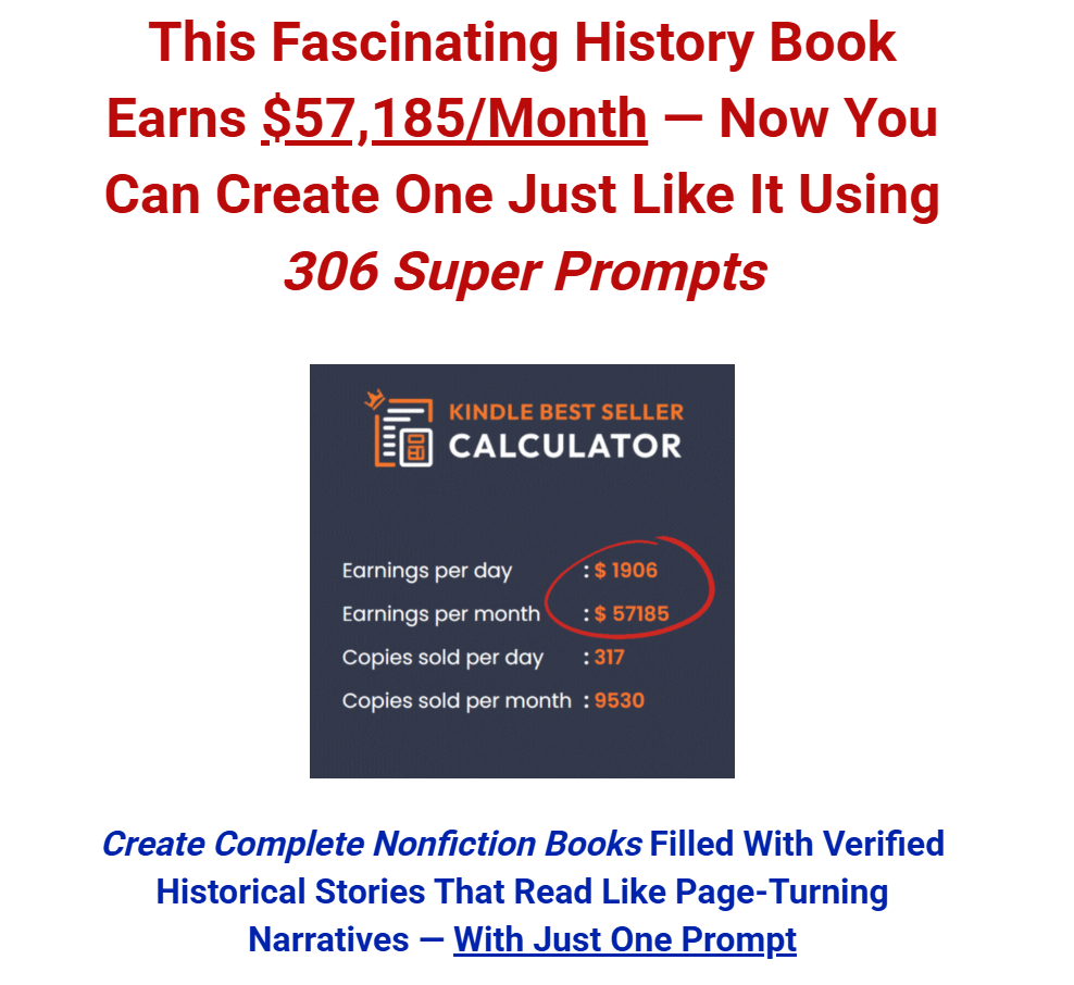 306 Prompts for Unbelievable True History Books - Review and Bonus Worth $1000+