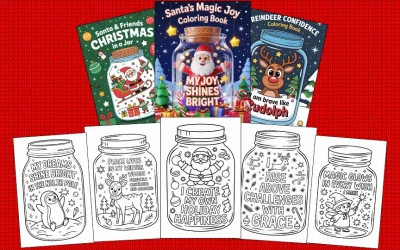 Festive Mindset Jar Coloring PLR Collection – Review and Bonus Worth $1000+