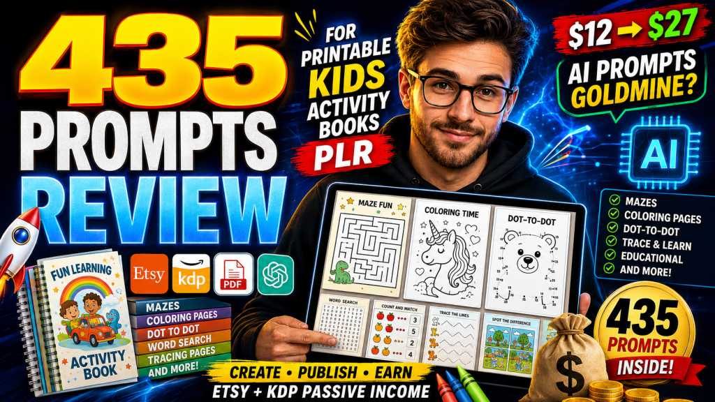 435 Prompts for Printable Kids Activity Books PLR Review
