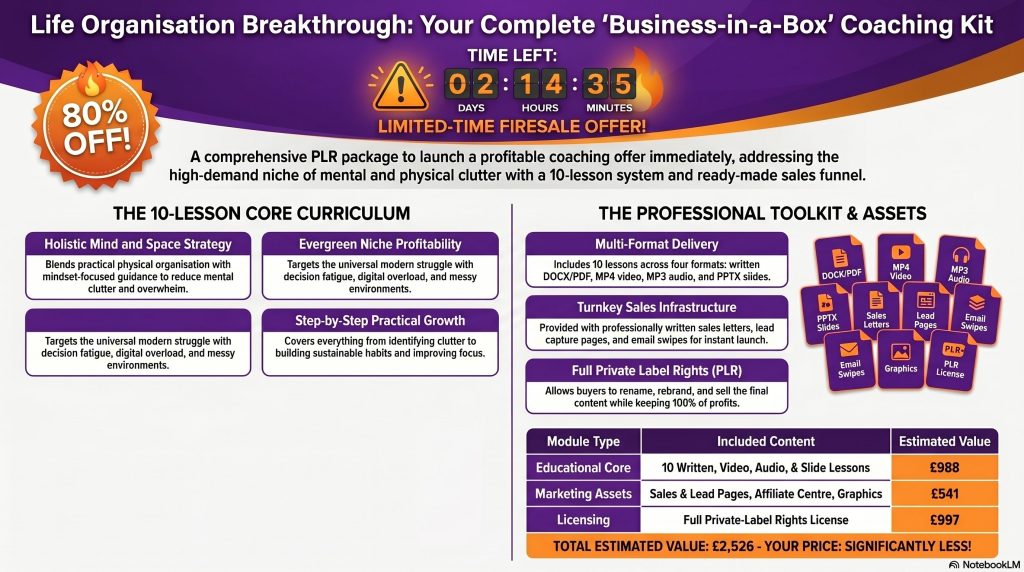 PLR Firesale Life Organization Breakthrough Review