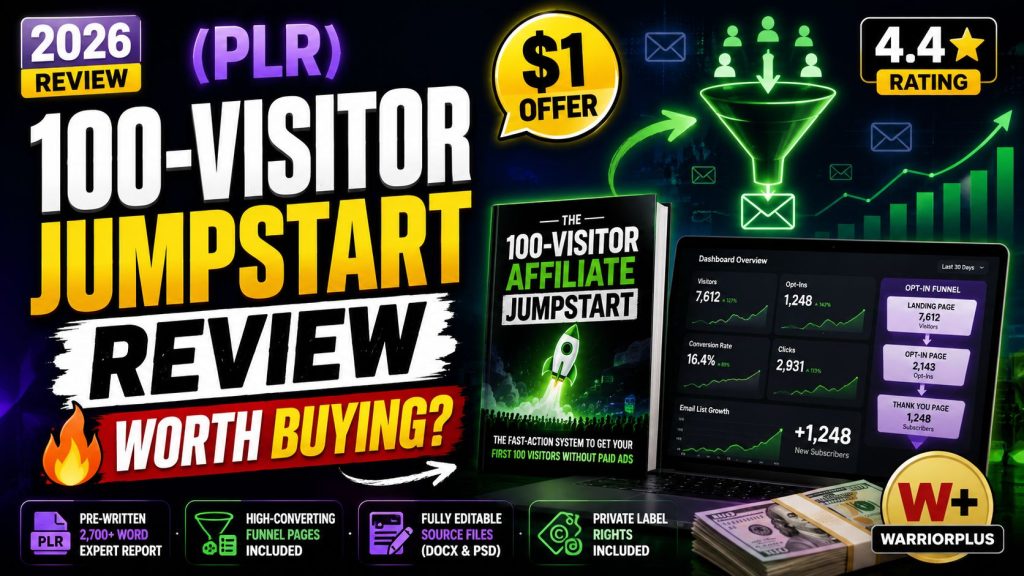 (PLR) The 100-Visitor Affiliate Jumpstart review