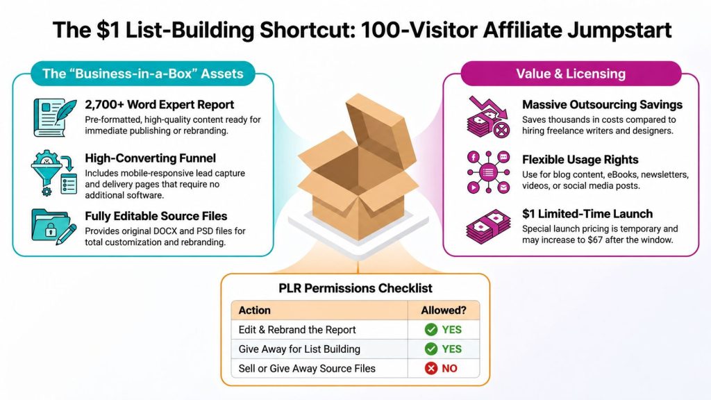 (PLR) The 100-Visitor Affiliate Jumpstart review