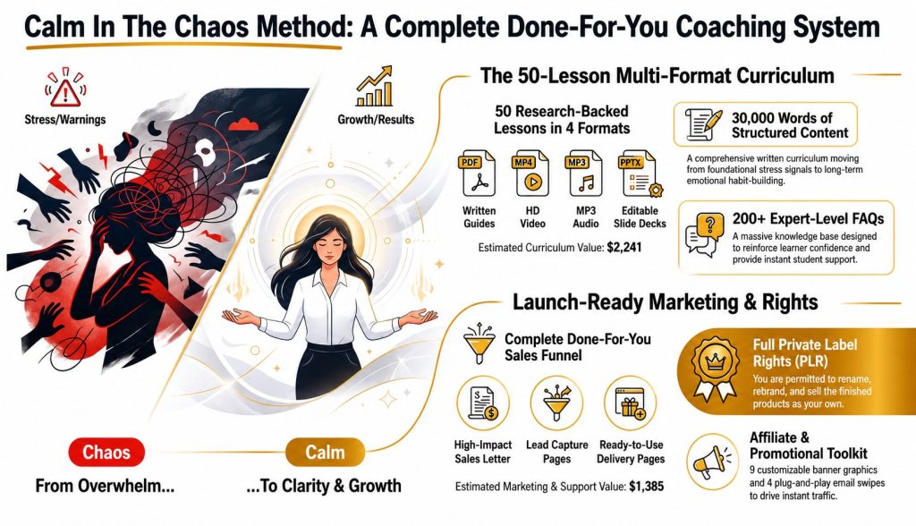 PLR Firesale Calm In The Chaos Method Review