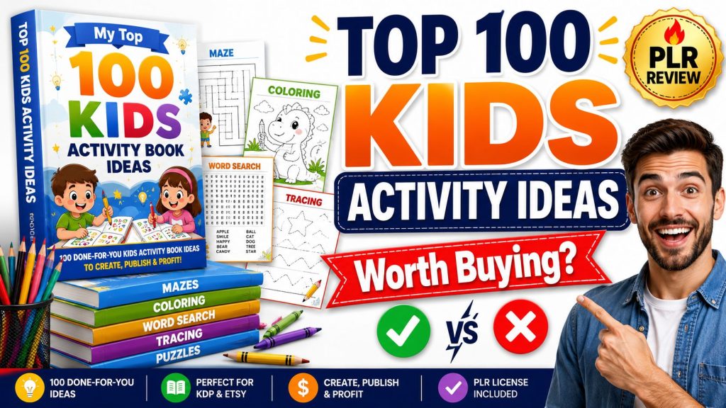PLR My Top 100 Kids Activity Book Ideas Review