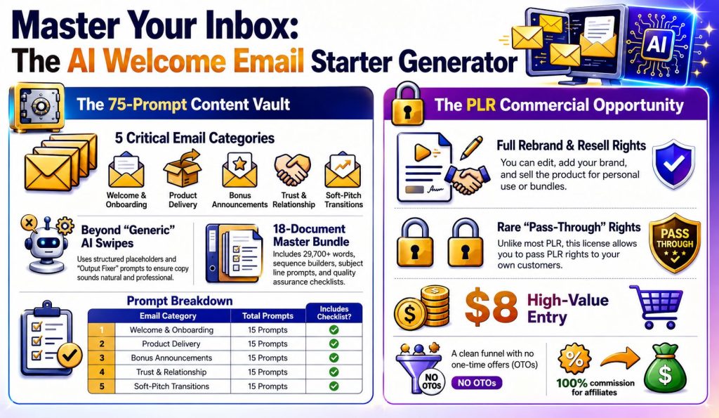 PLR AI Welcome Email Starter Generator Review