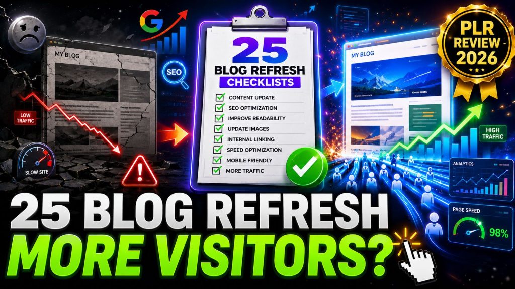 PLR 25 Blog Refresh Checklists for More Visitors Review