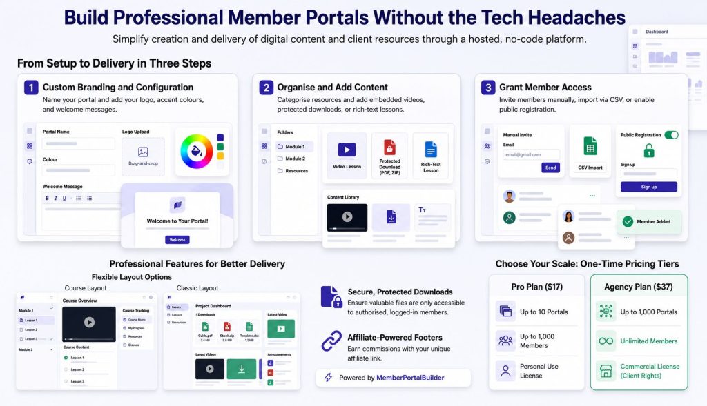 Member Portal Builder Create Members Areas Fast Review
