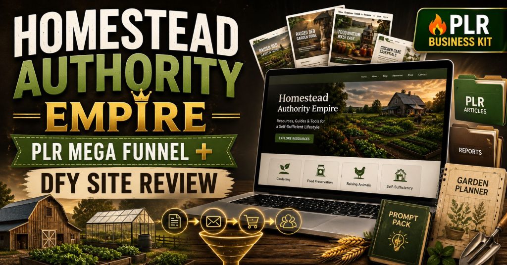 Homestead Authority Empire A PLR Mega Funnel With DFY Site Review