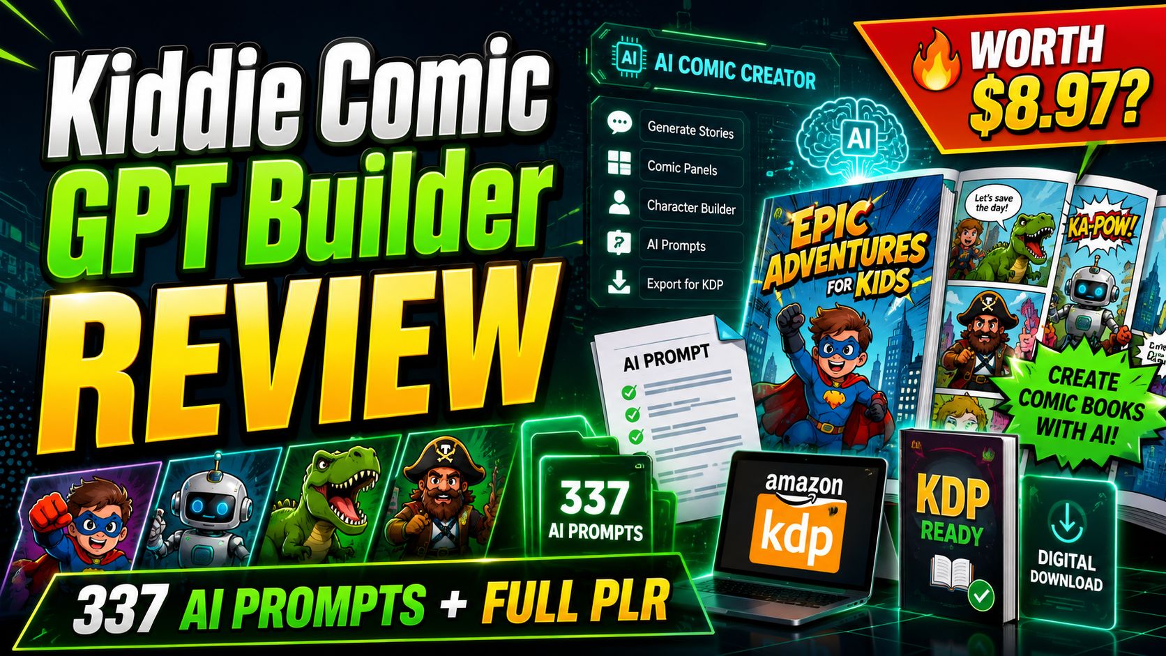 Comparison With Competitors of (PLR) Kiddie Comic GPT Builder