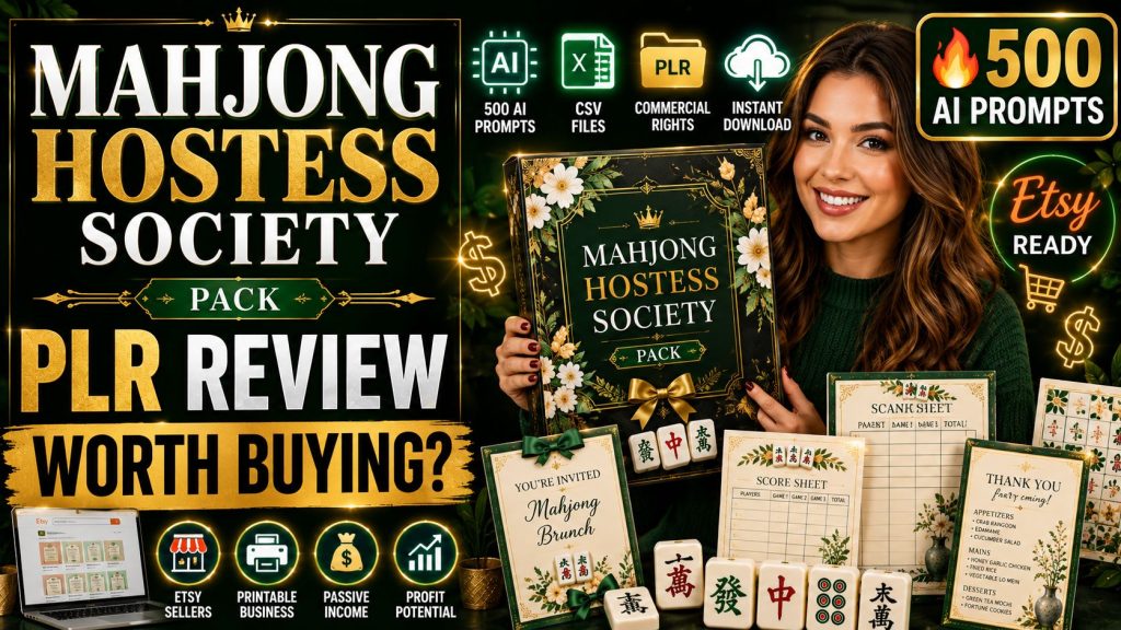 Mahjong Hostess Society Pack PLR Review