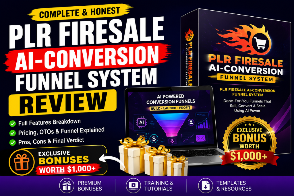 PLR Firesale AI-Conversion Funnel System Review