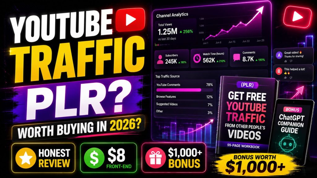 PLR Get Free YouTube Traffic From Other People's Videos Review