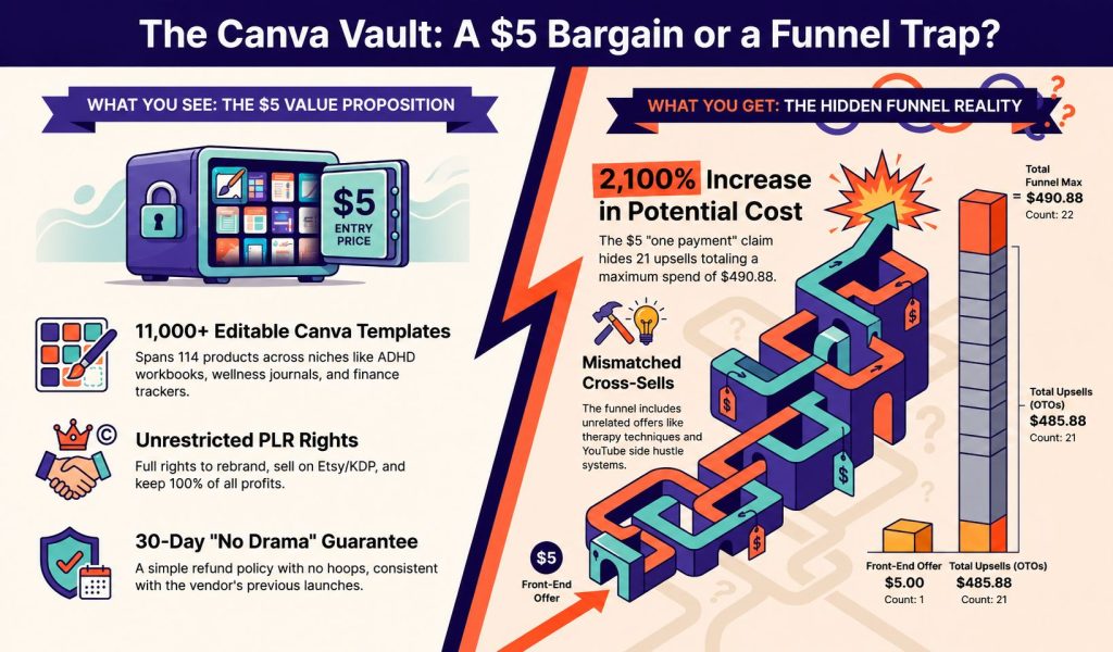 The Canva Vault w Unrestricted PLR Review