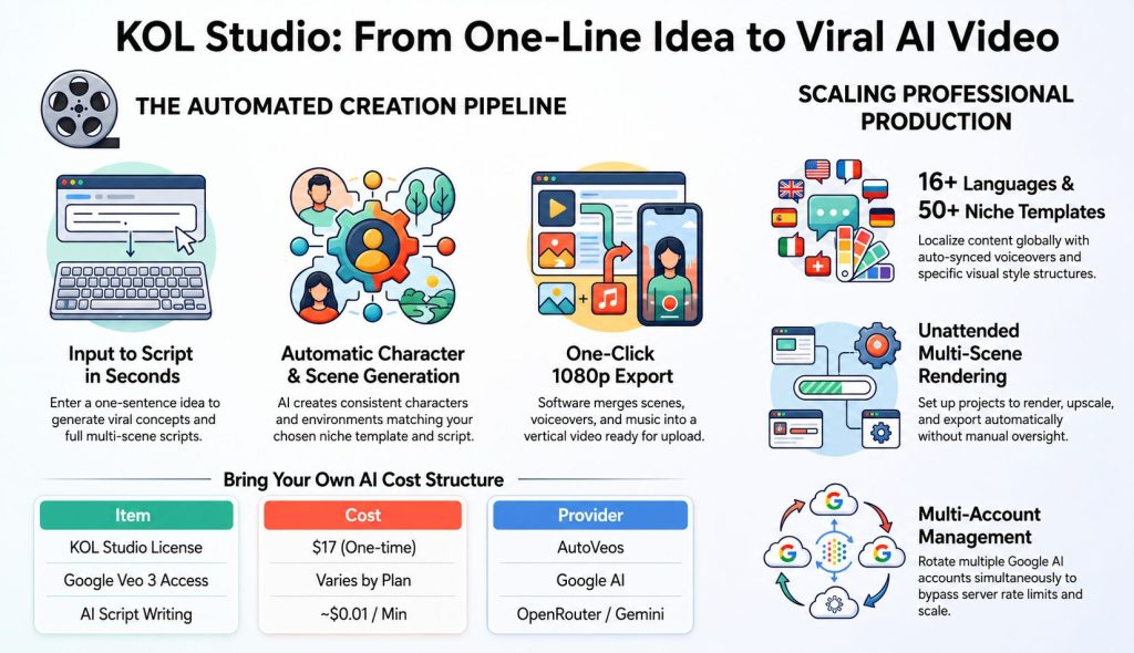 KOL Studio AI Video Creator Powered by Google Veo 3 Review