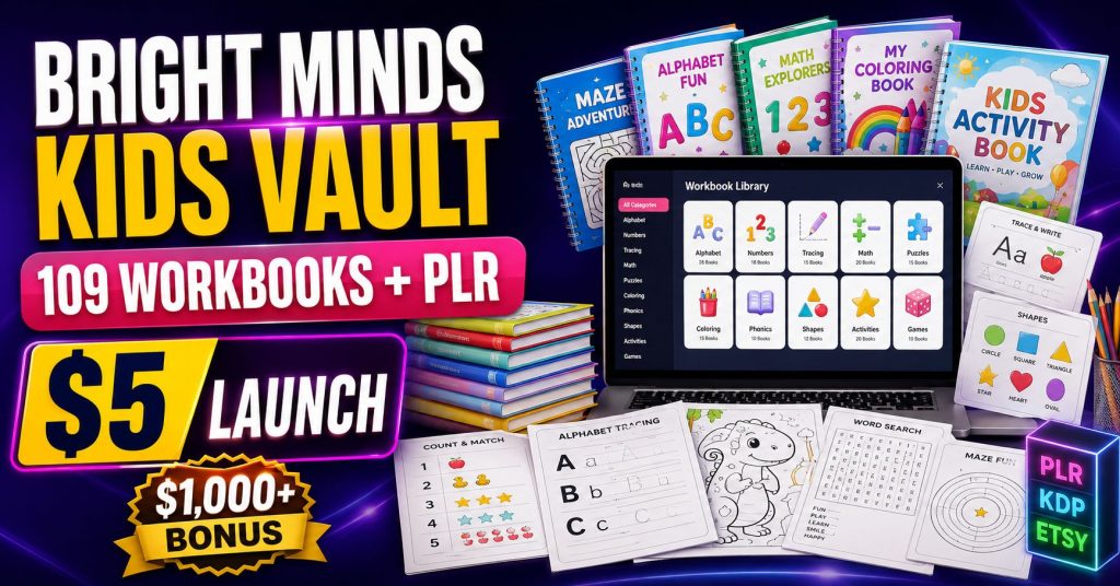 Bright Minds Kids Vault w Unrestricted PLR Review