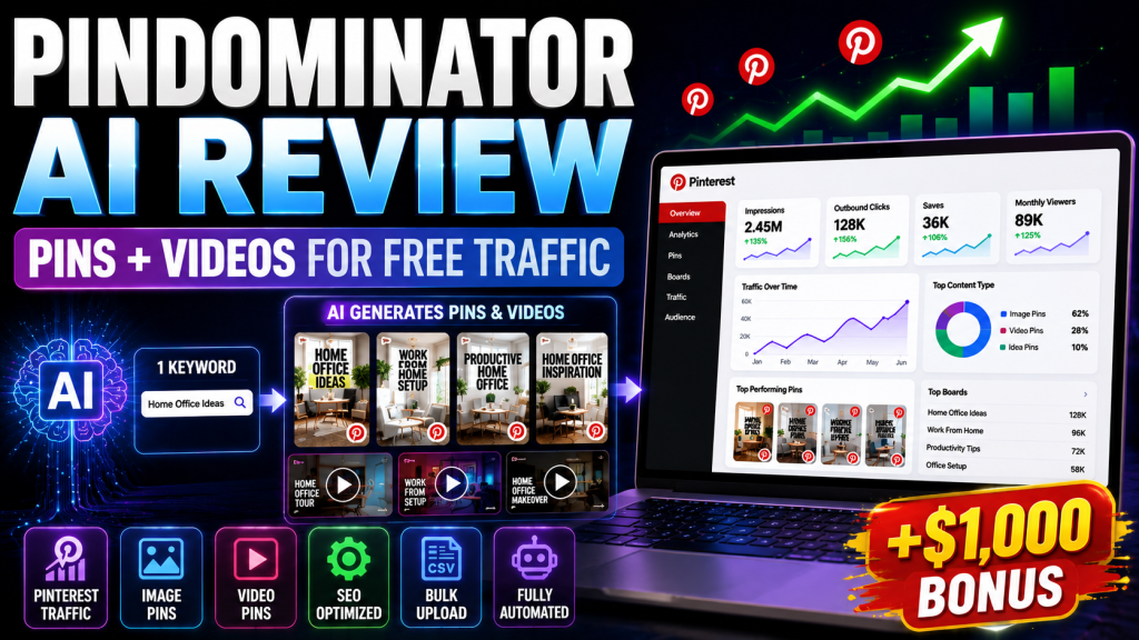 PinDominator AI Pins & Videos for Free Traffic Review