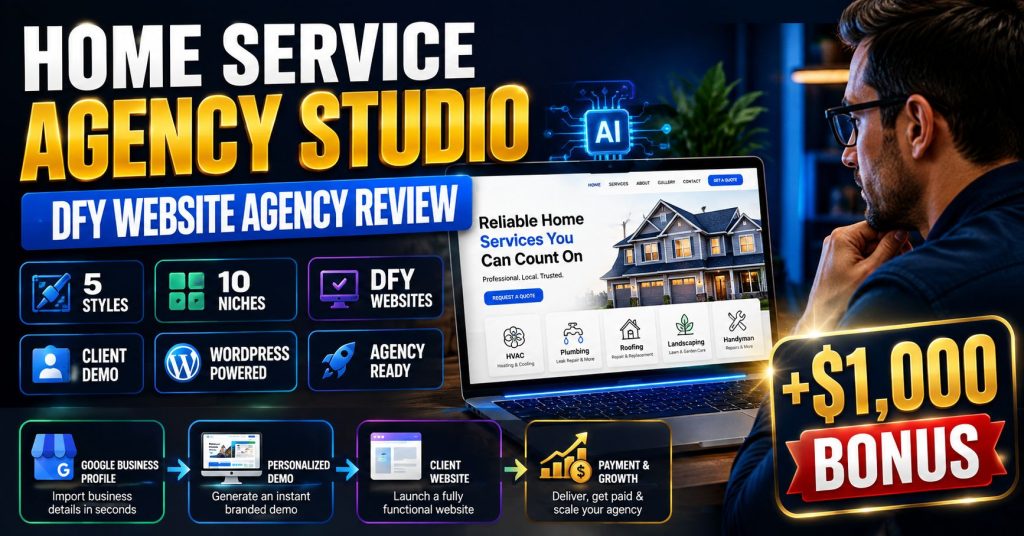 Home Service Agency Studio DFY Local Website Agency Solution review