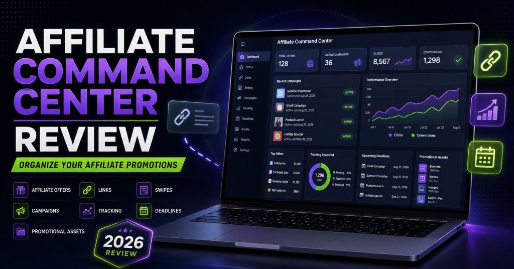 Affiliate Command Center Organize your affiliate promotions Review