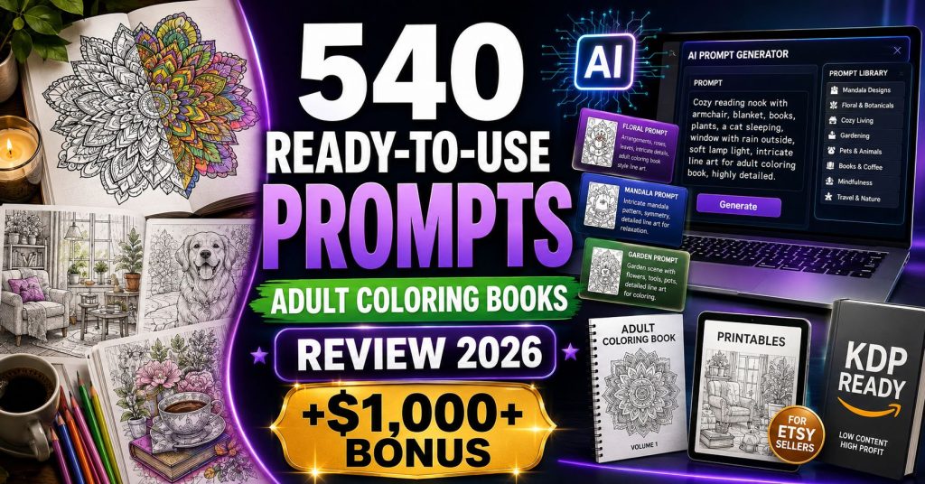 540 Ready to Use Prompts for Adult Coloring Books Review
