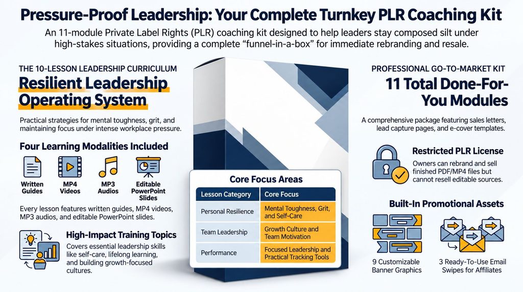 PLR Firesale Pressure-Proof Leadership Review