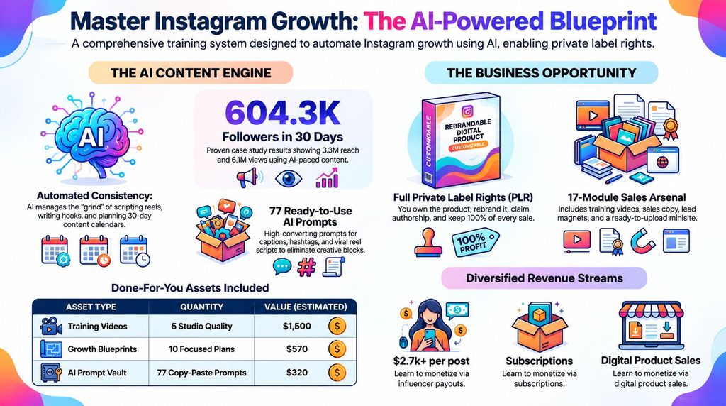 PLR Run Instagram Channels with AI Review