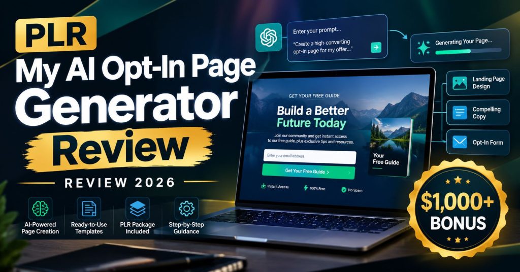 PLR My AI Opt-In Page Generator Review