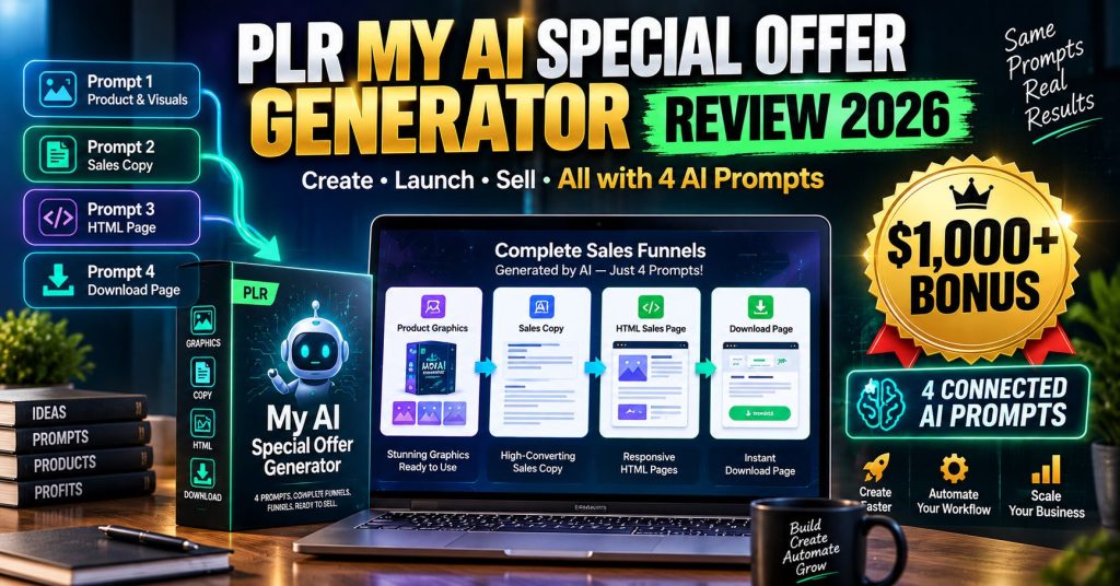 PLR My AI Special Offer Generator Review