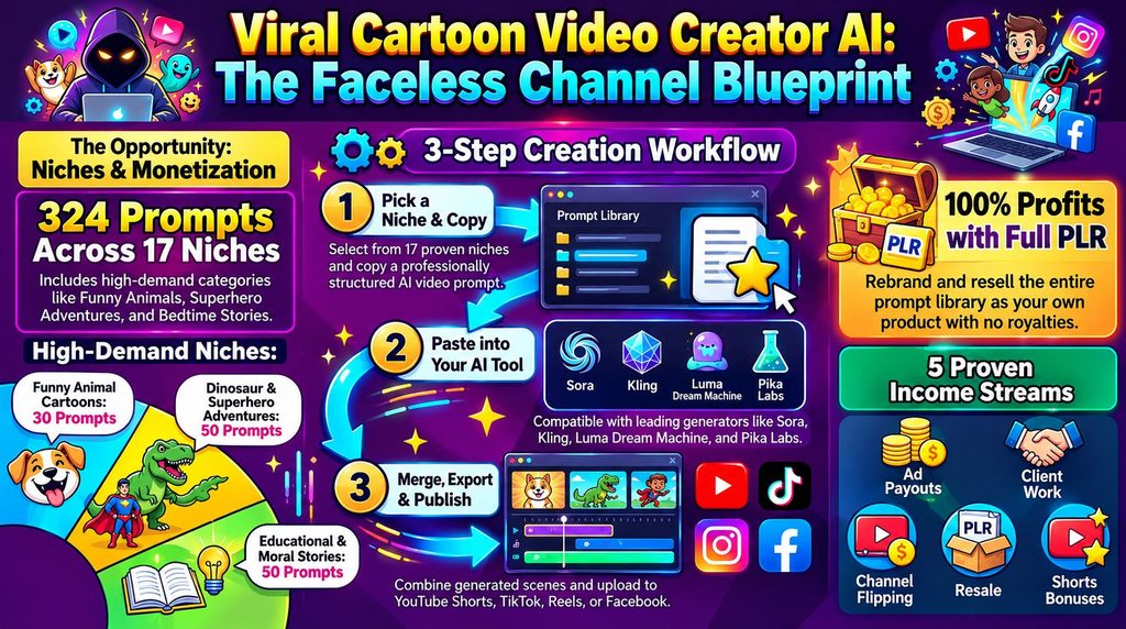 PLR Viral Cartoon Video Creator AI Review
