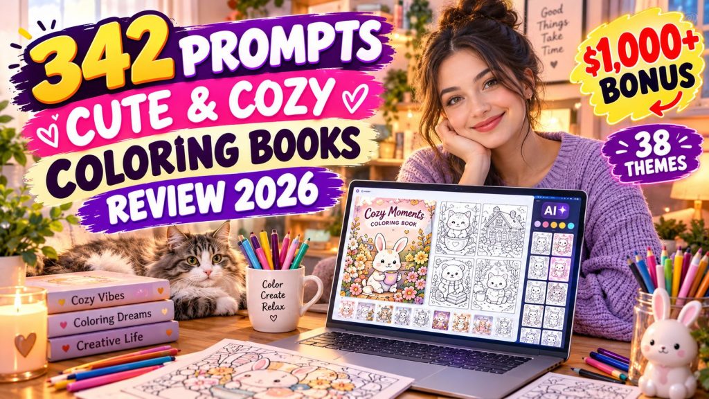 342 Prompts for Cute & Cozy Coloring Books Review