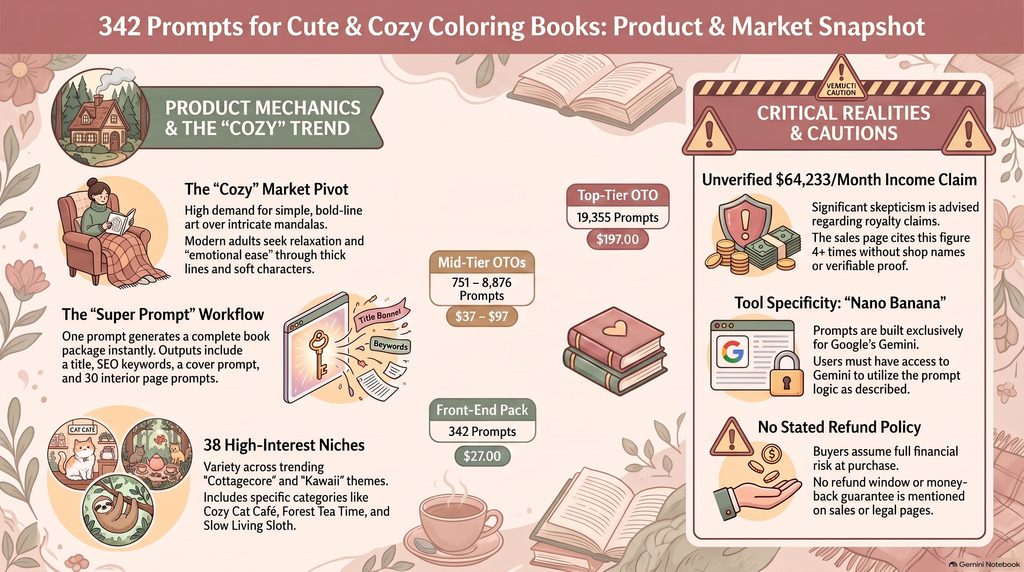 342 Prompts for Cute & Cozy Coloring Books Review