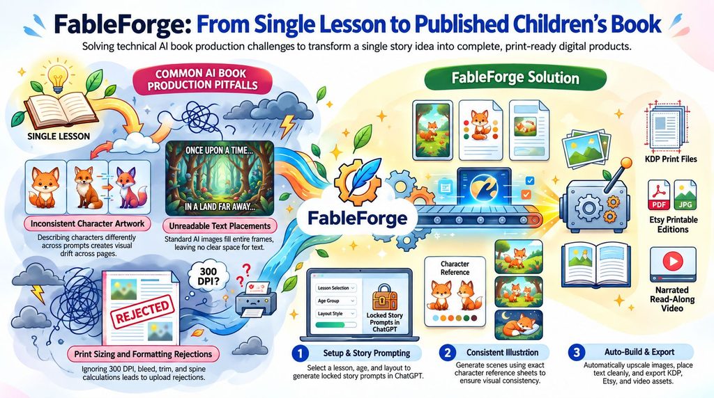 FableForge Print-Ready Kids Fable Books From Your ChatGPT Review