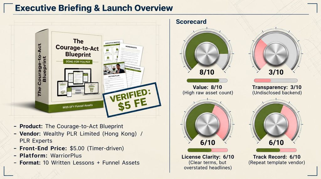 plr firesale the courage to act blueprint review
