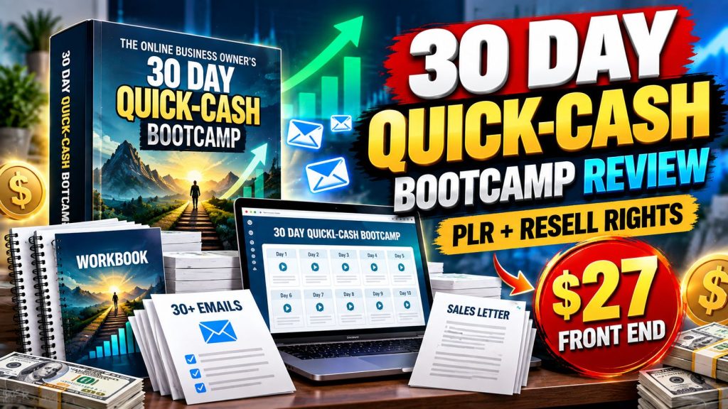 PLR The Online Business Owners 30 Day Quick-Cash Bootcamp Review
